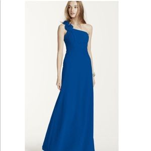 David’s Bridal One-Shoulder Bridesmaid’s Dress